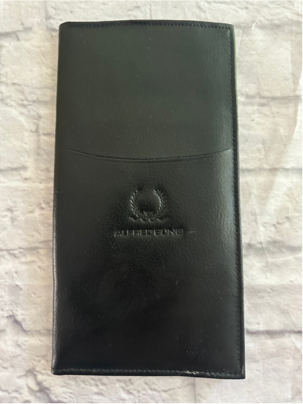 NWT Alfred Sung Genuine Leather Passport Wallet Travel Document Holder